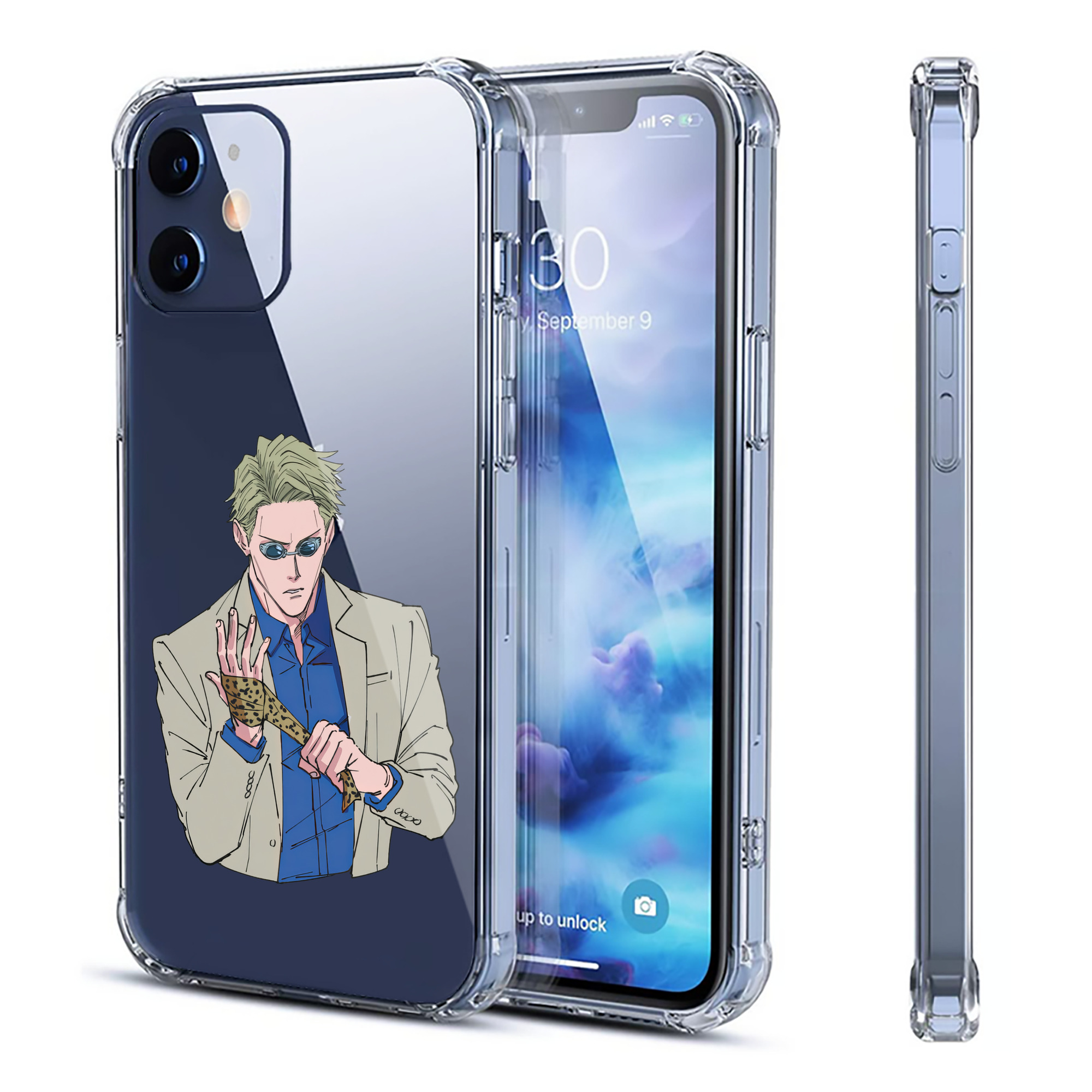 （画像用） 呪術廻戦 Jujutsu Kaisen 【iPhone 12シリーズ対応】透明スマホケース（クリアソフトケース）